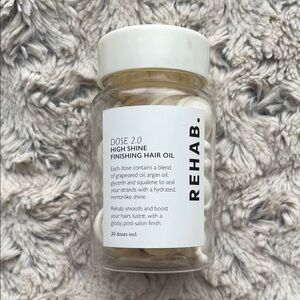 Rehab High Shine Finishing Hair Oil - White Bottle